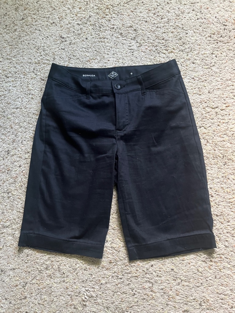 St. John's Bay Black Missed Flat-Front Bermuda Shorts